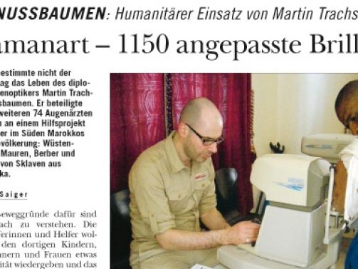 Humanitärer Einsatz von Martin Trachsel