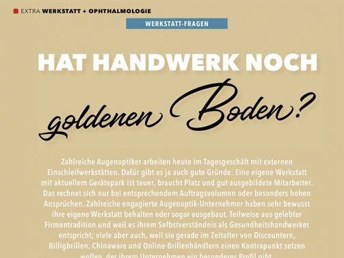 Hat Handwerk noch goldenen Boden?